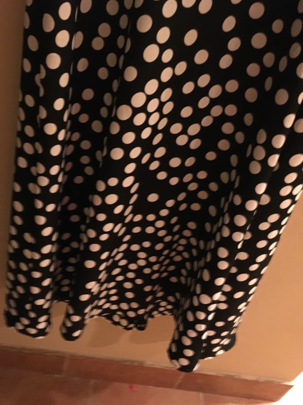 Elegant Mac Dress In Black With White Polka Dots. - Picture 2 of 4